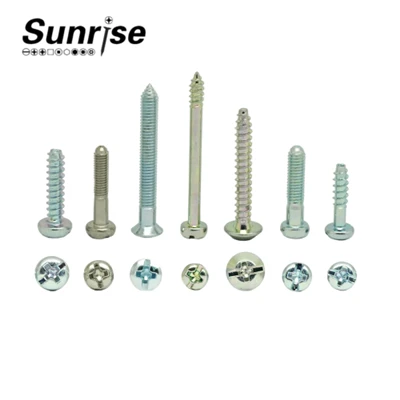 Tornillos Pan Head Phillips Slotted Teaglama Scriú Féin Tapping